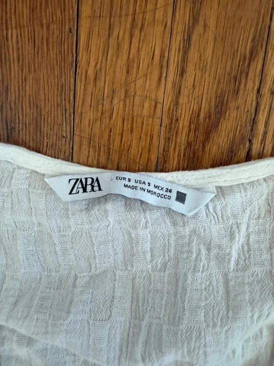 Zara White Tiered V-Neck Maxi Dress Small Boho Festival Bridal - Picture 2 of 6